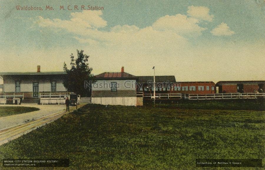 Postcard: Waldoboro, Maine, Maine Central Railroad Station